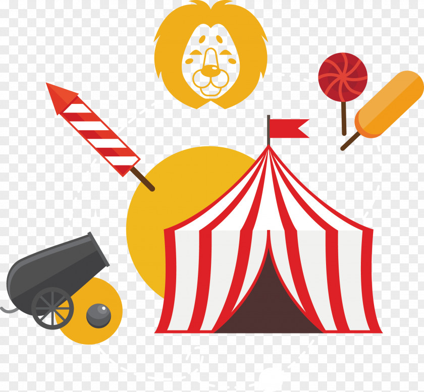 Vector Hand-painted Circus Posters Poster Illustration PNG