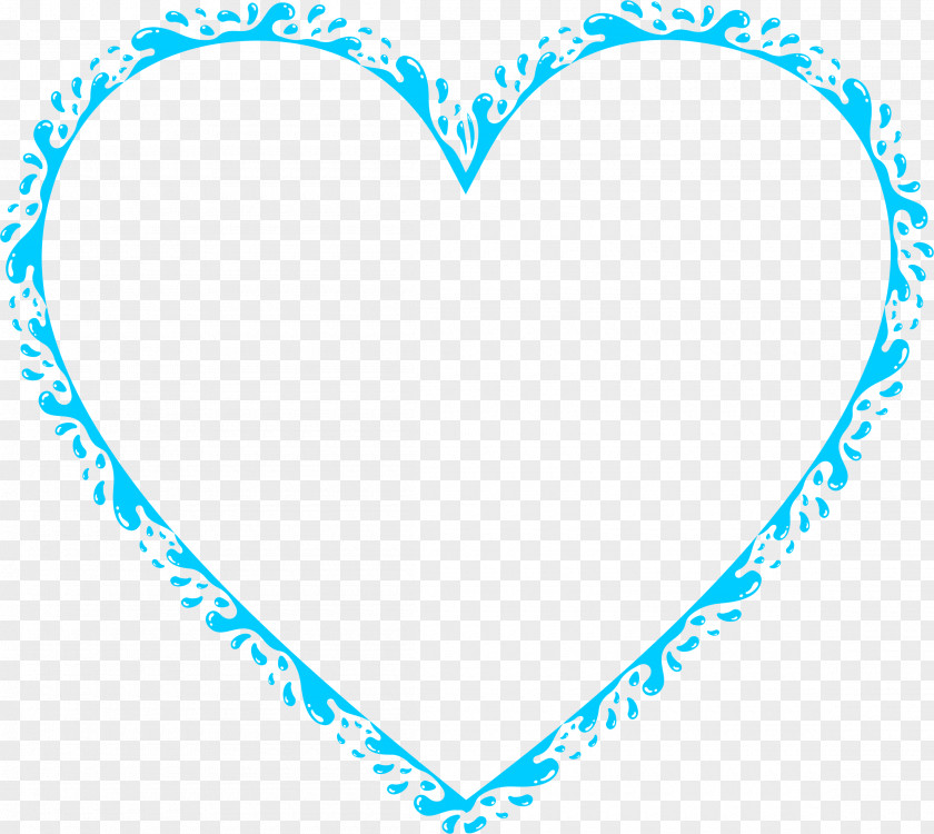 Aqua Heart Water Clip Art PNG