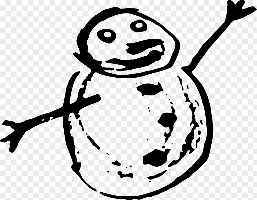 Doodle Snowman Clip Art PNG