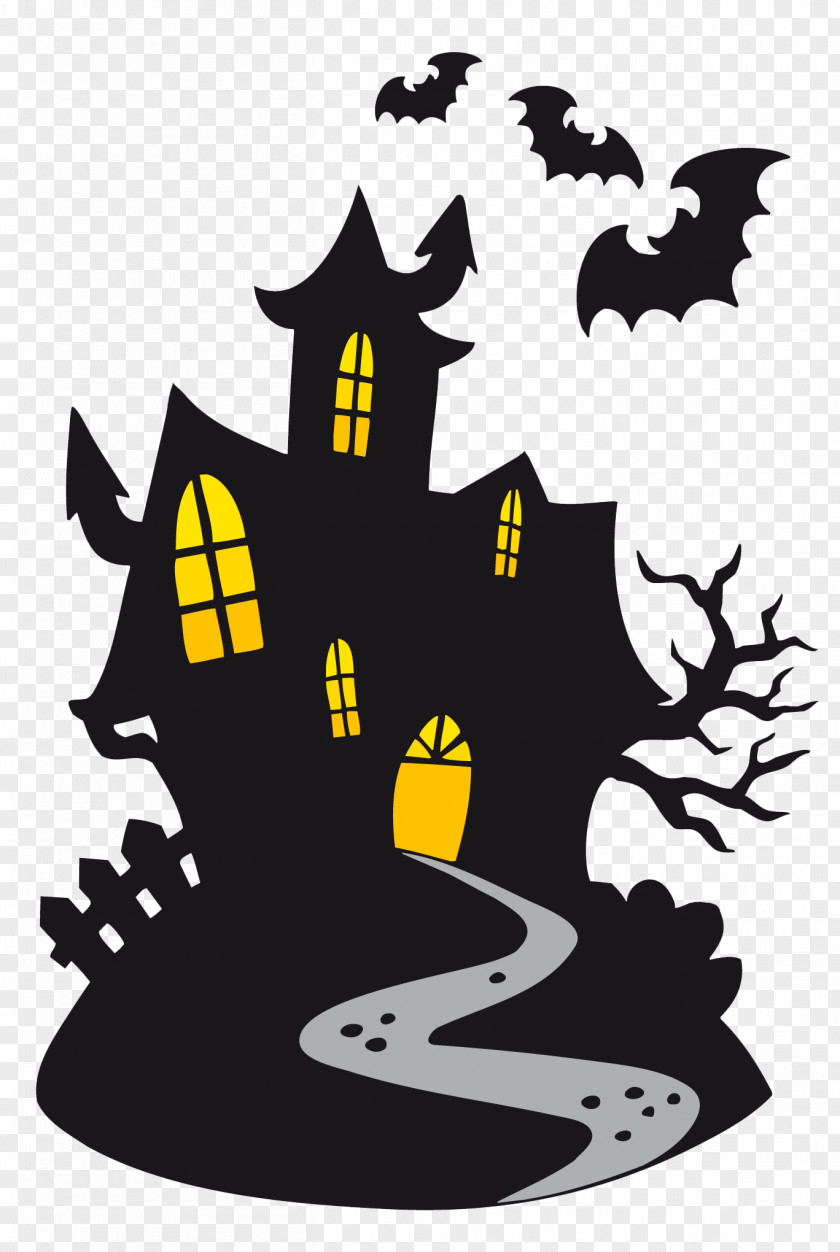 Haunted Castle Clipart Halloween Cartoon Ghost Clip Art PNG