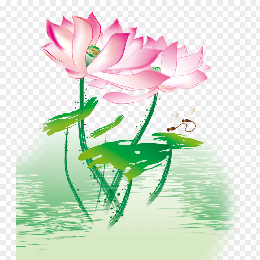 Lotus FIG. Paper Painting PNG