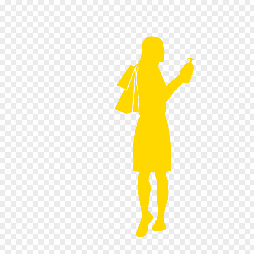 Cartoon Woman Silhouette Image Creative PNG