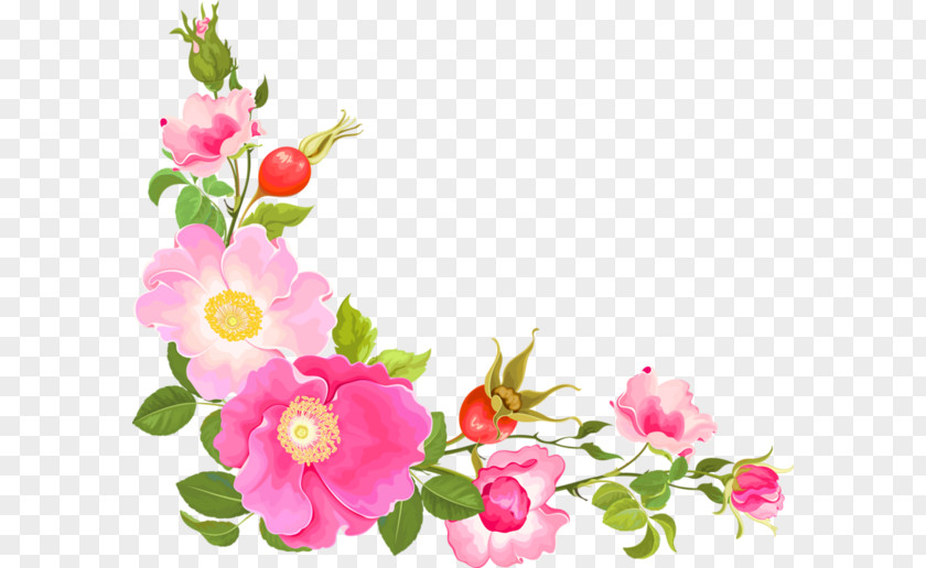 Flower Garland Floral Design Watercolor Painting Clip Art PNG