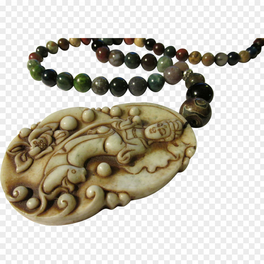 Gemstone Bead Necklace PNG