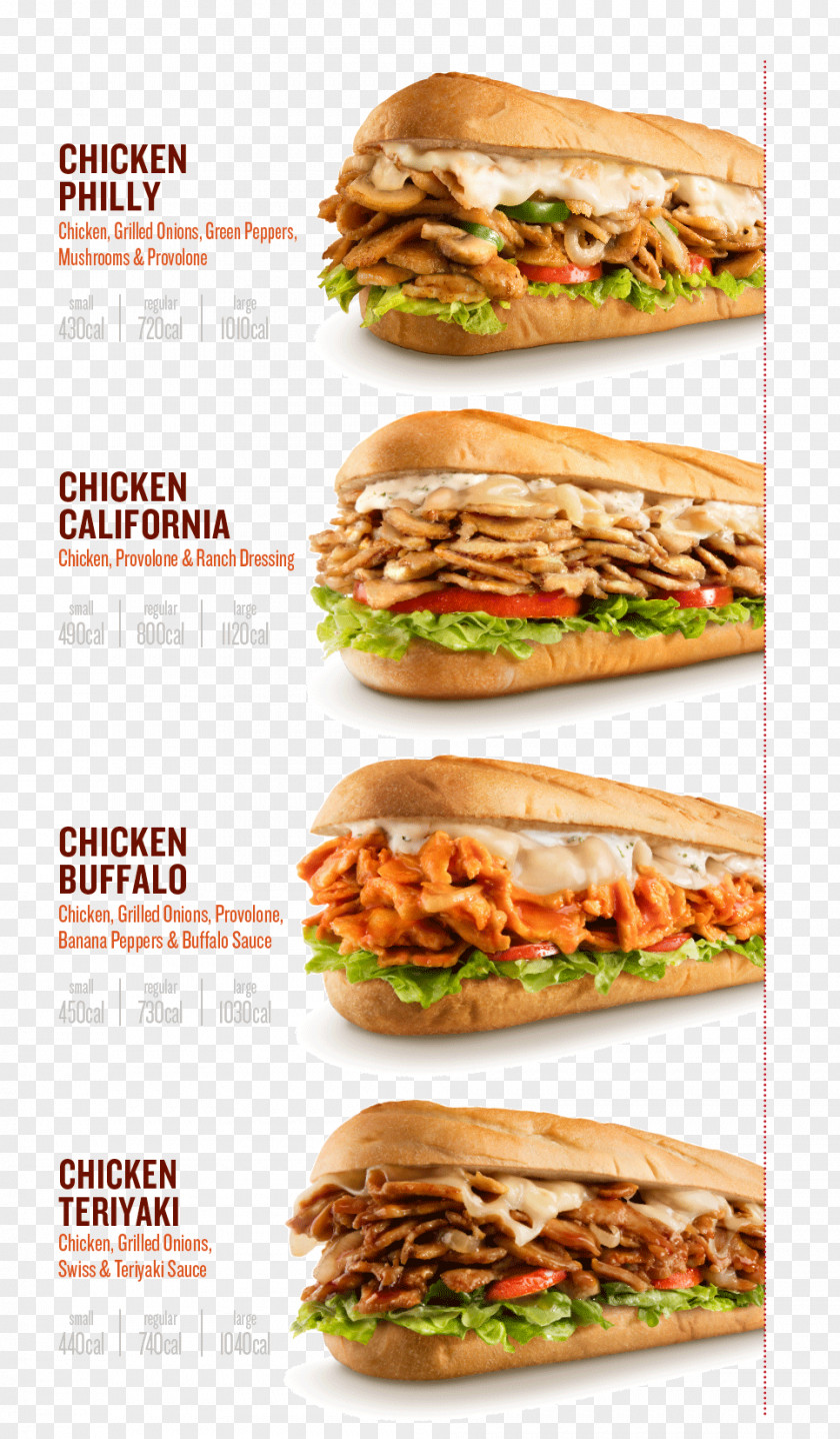 Meat Submarine Sandwich Cheesesteak Fast Food Chicken PNG