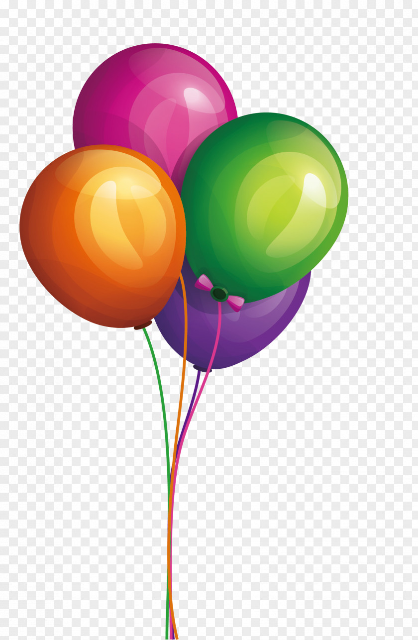 Vector Hand Colored Balloons Balloon Gift Birthday Illustration PNG