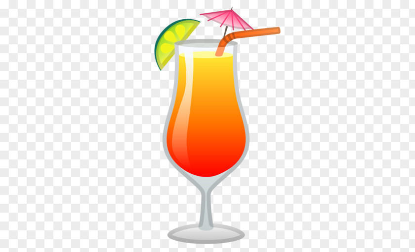 Tropical Cocktail Garnish Emoji Drink Mai Tai PNG