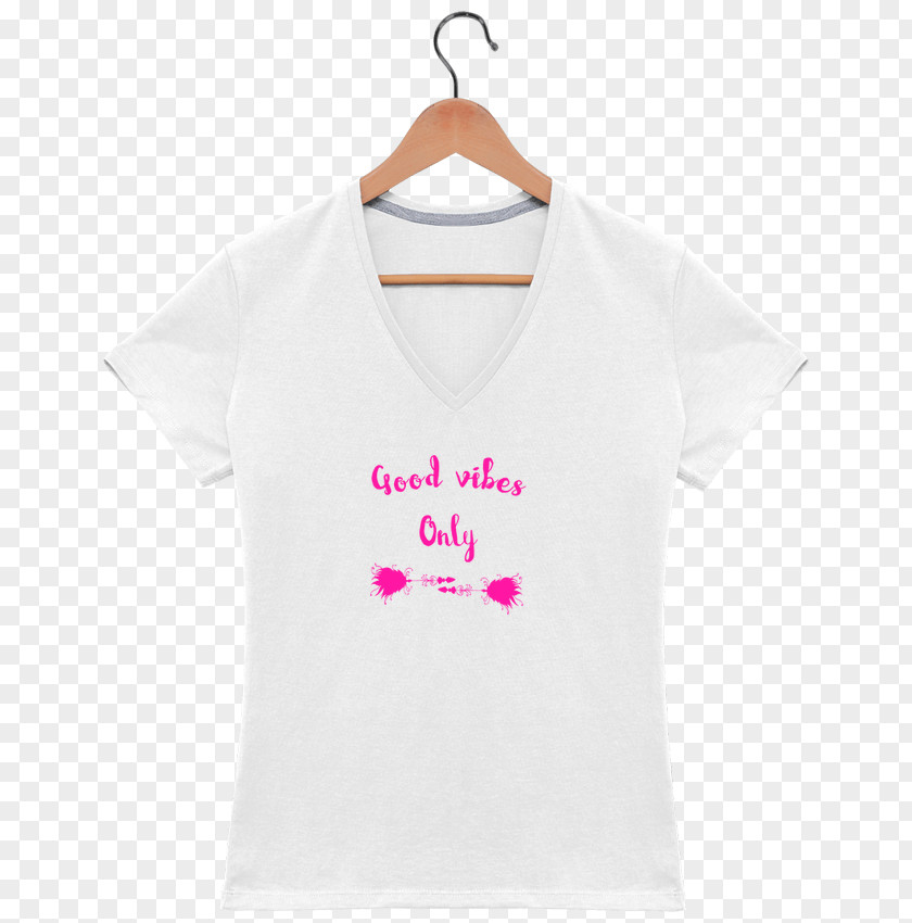 Good Vibes Only T-shirt Collar Pajamas Bag Woman PNG