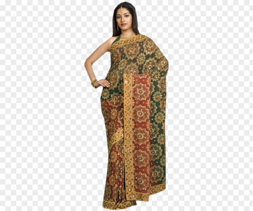 Oriental Craftsvilla Banarasi Sari Clothing Woman PNG