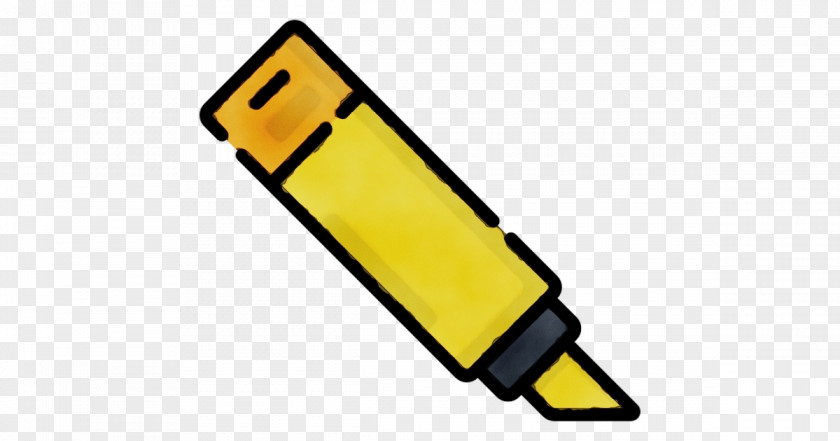 Yellow Wet Ink Clip Art PNG