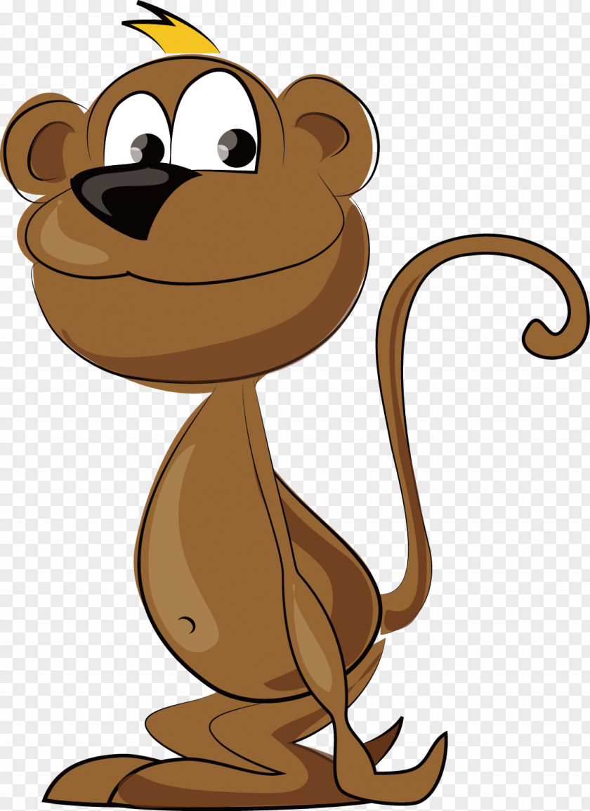 Monkey Vector Cartoon Clip Art PNG