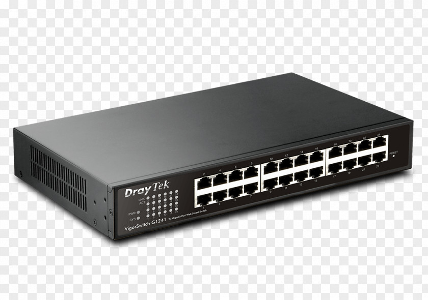 Power Over Ethernet Gigabit Network Switch DrayTek Port PNG