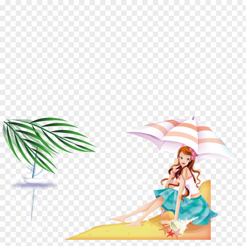 Woman On A Beach Holiday Vacation PNG