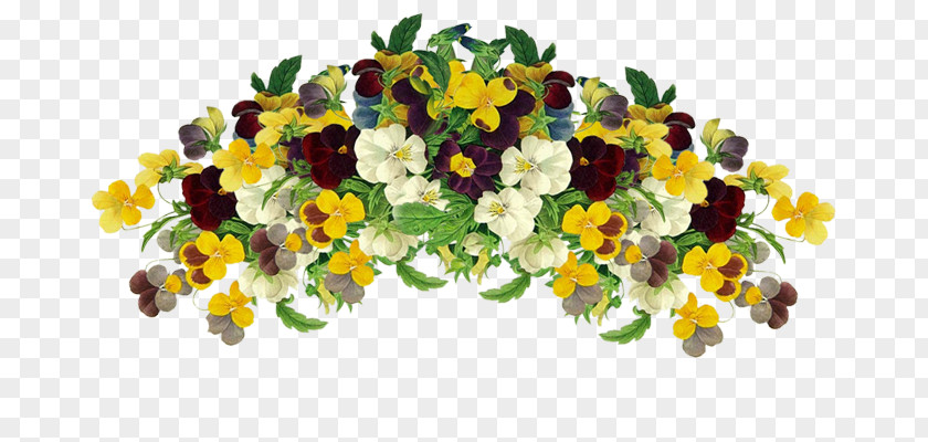 Flower Pansy Garland Garden Roses PNG