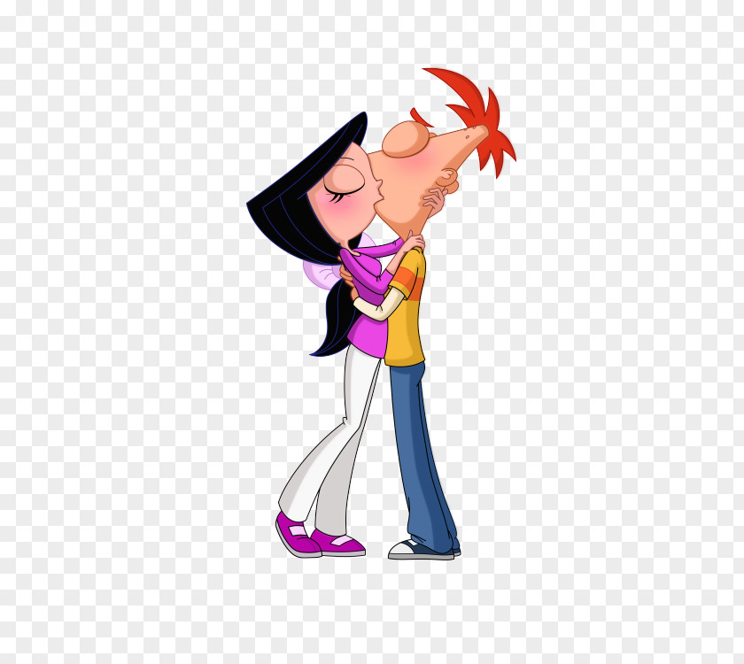 Kiss Phineas Flynn Isabella Garcia-Shapiro Candace Ferb Fletcher Drawing PNG