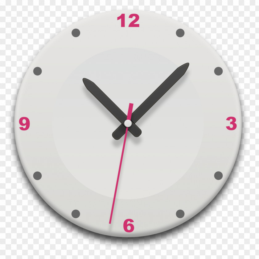Round The Clock Face Digital Alarm Clip Art PNG
