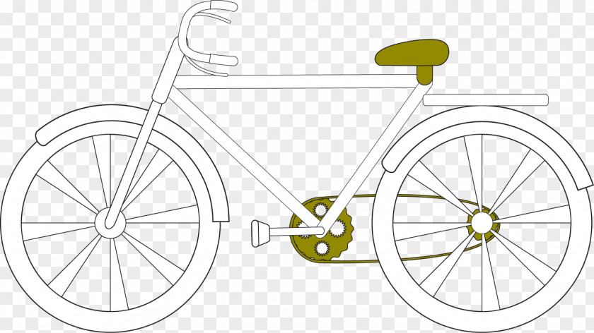 Vector Bike Bicycle Tire Drawing Mountain Wheel PNG
