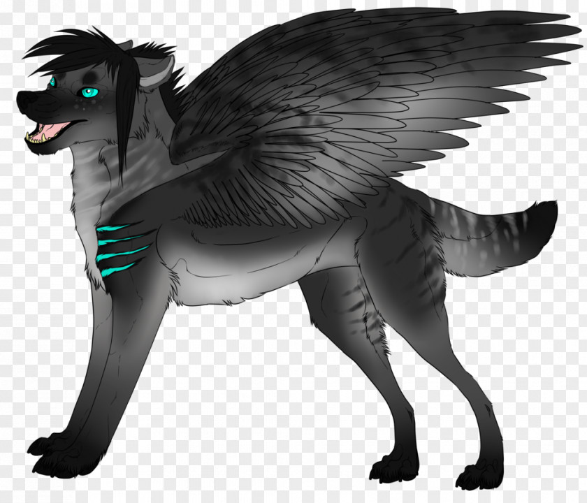 Winged Wolf Drawings Pc Dog Artist Canidae DeviantArt PNG