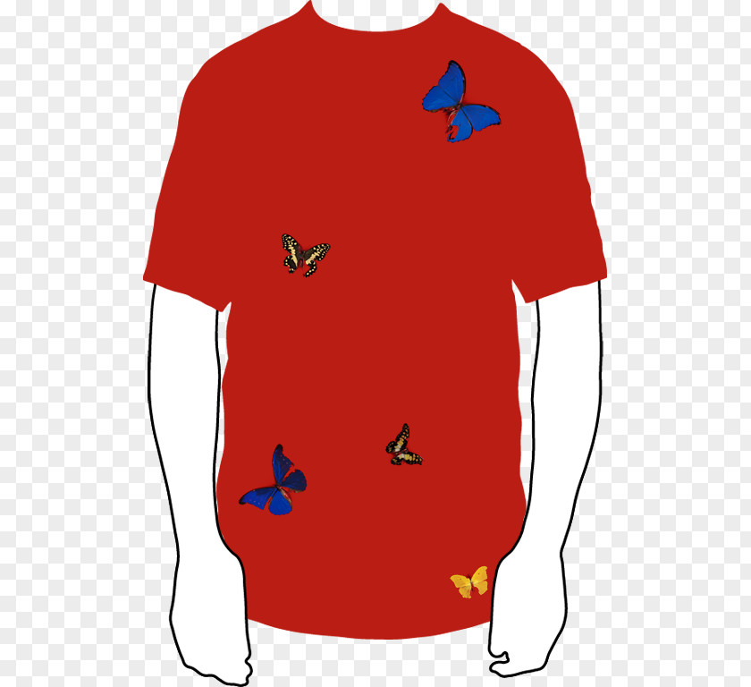 Red Butterfly T-shirt For The Love Of God Artist PNG
