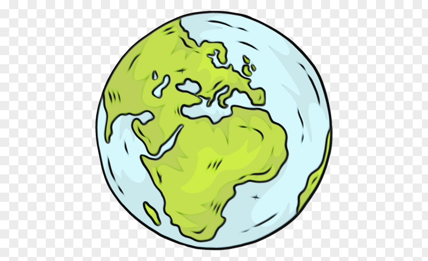 Green Yellow Earth World Logo PNG
