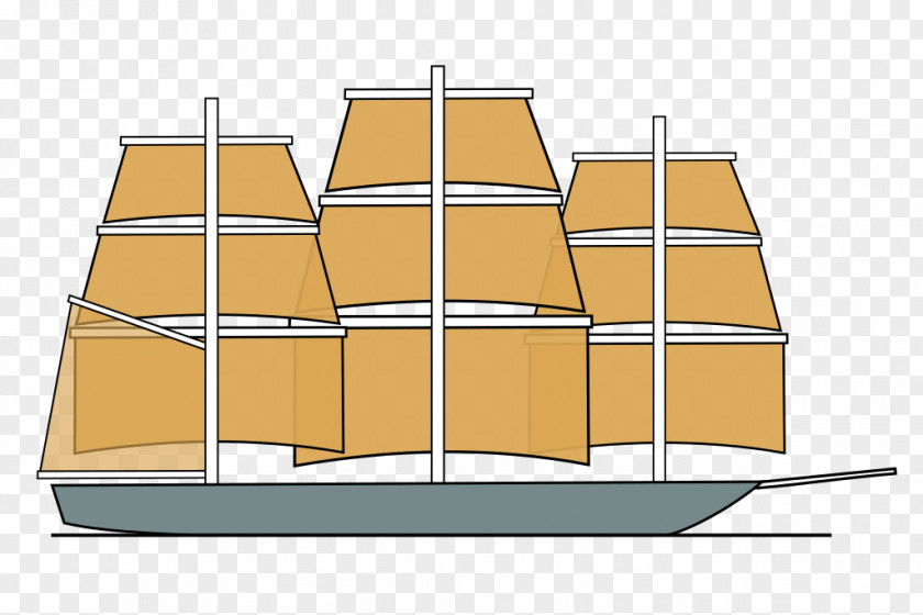 Sail Brigantine Barque Square Rig PNG