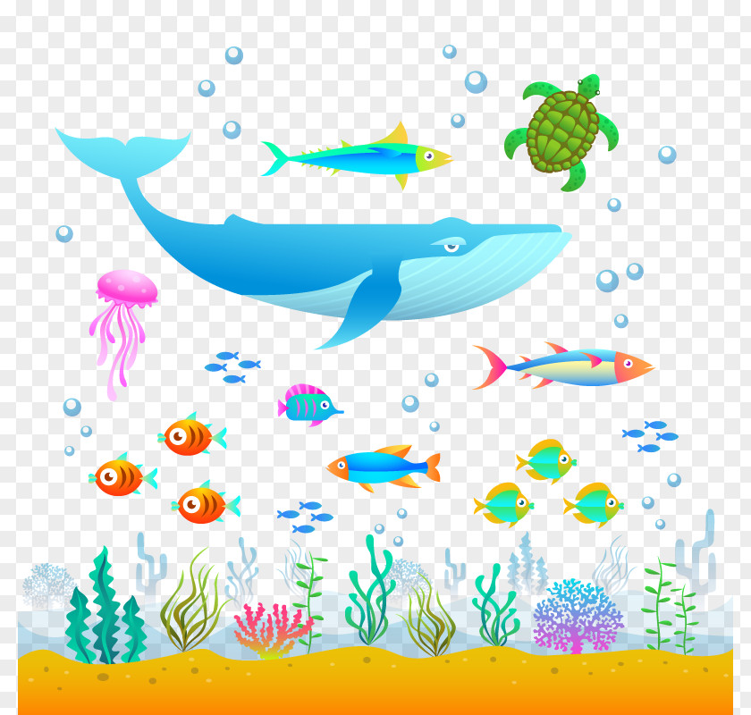 Vector Deep-sea Animals Graphic Design Illustration PNG