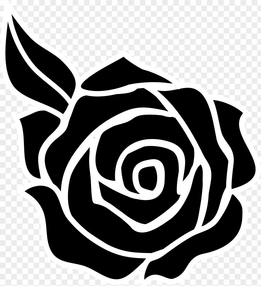 Black White Rose Clip Art PNG