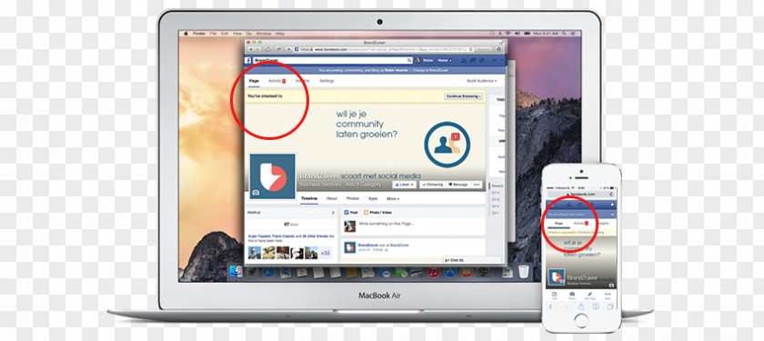 Check In Facebook MacBook Air Laptop Computer Monitors Solid-state Drive PNG