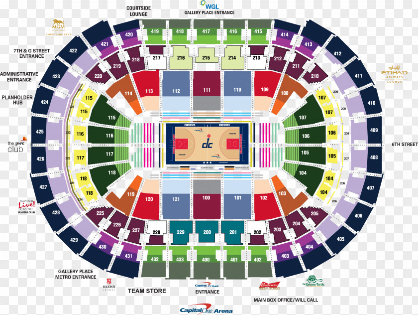 Nba Capital One Arena Washington Wizards NBA Capitals Mystics PNG