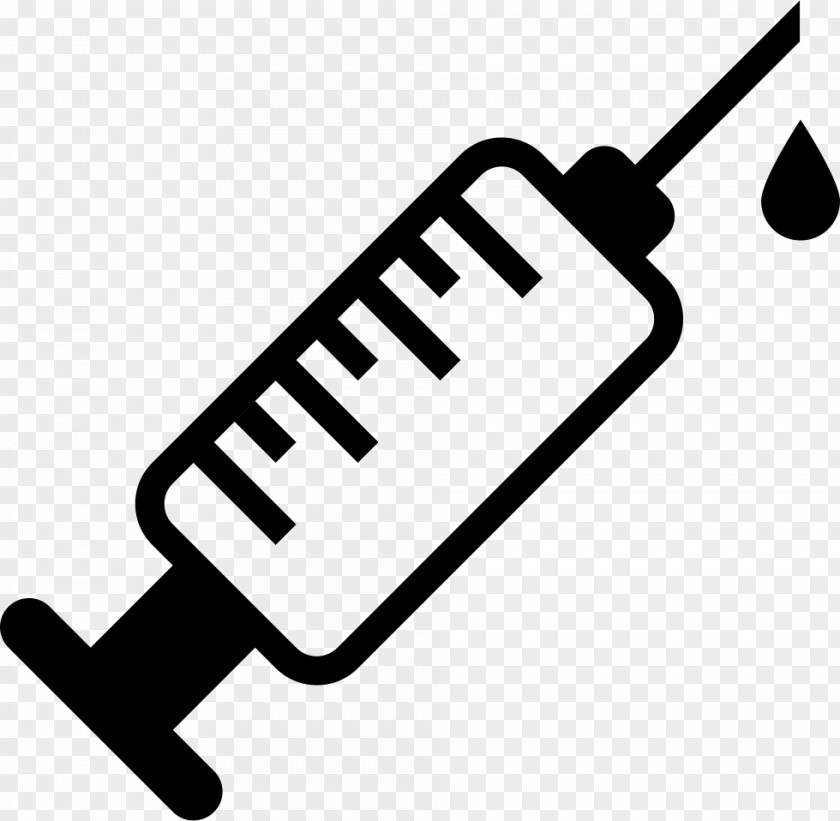 Black And White Syringe Hypodermic Needle Clip Art PNG