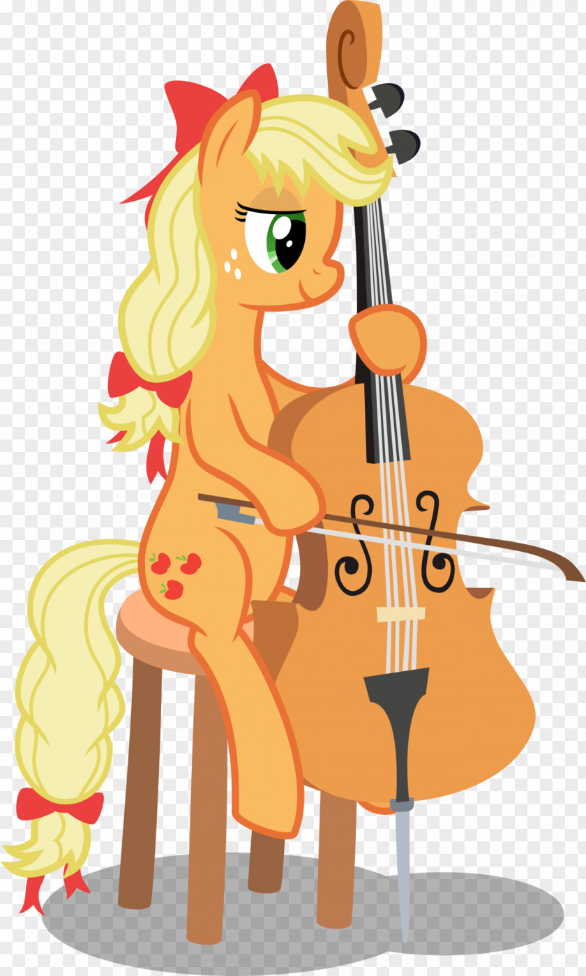 Cartoon Violin Pony Applejack Cello Pinkie Pie Rarity PNG