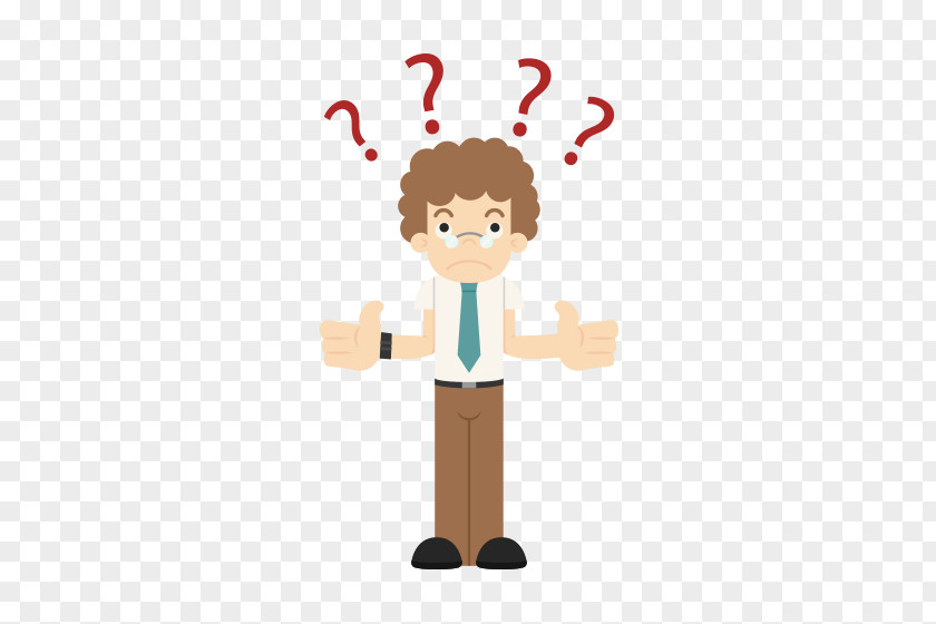 Male Business Office Questions Clip Art PNG