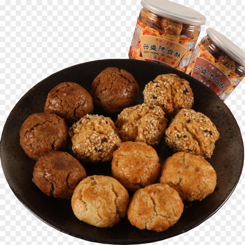 Prosperity Degong Specialty Crisp Walnut Cakes Peanut Brittle Falafel Hodu-gwaja Meatball Frikadeller PNG