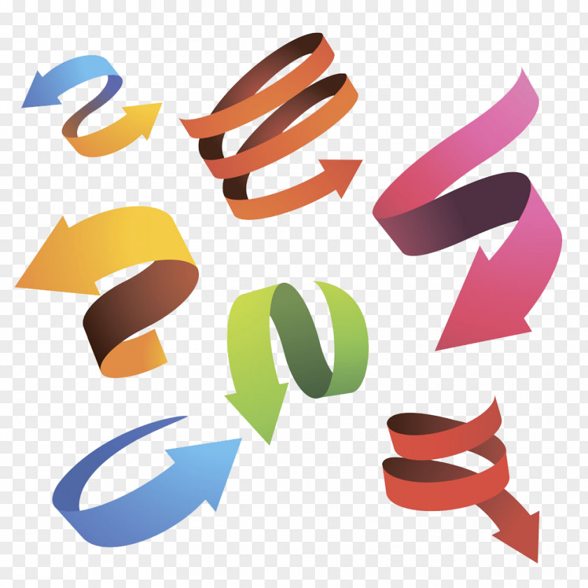 Spiral Arrow All Directions Curve Euclidean Vector PNG
