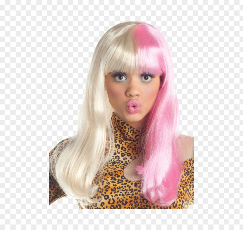 Barbie Blond Wig Pink Costume PNG