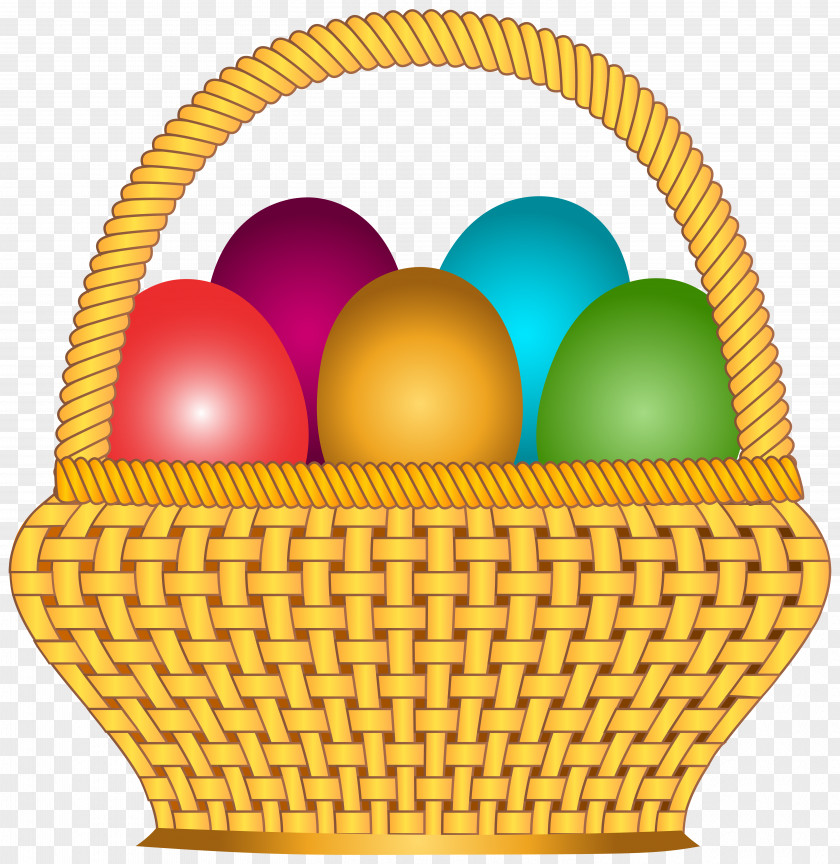 Basket With Easter Eggs Clip Art Image White House Bunny Egg Hunt PNG