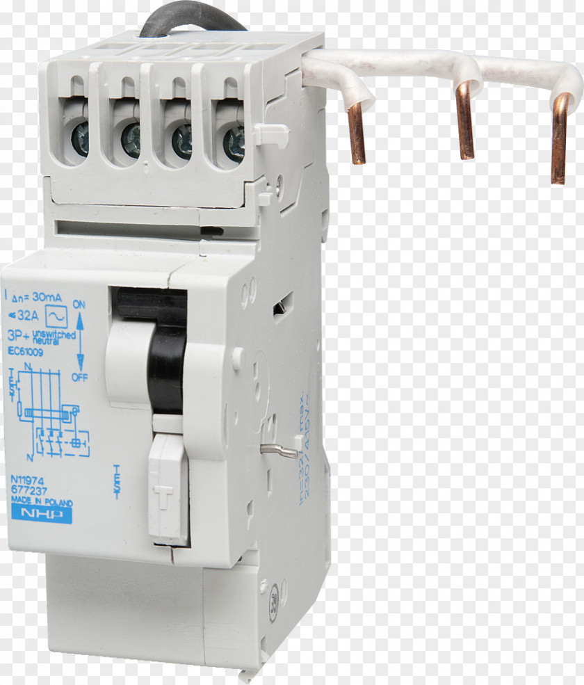 Circuit Breaker Residual-current Device Aardlekautomaat Wiring Diagram Three-phase Electric Power PNG