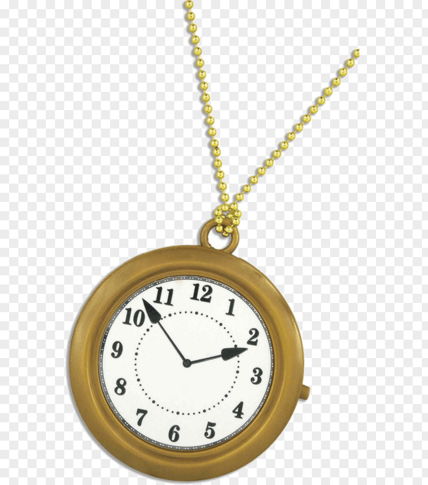 Clock White Rabbit Alice's Adventures In Wonderland Rappers Necklace Costume PNG