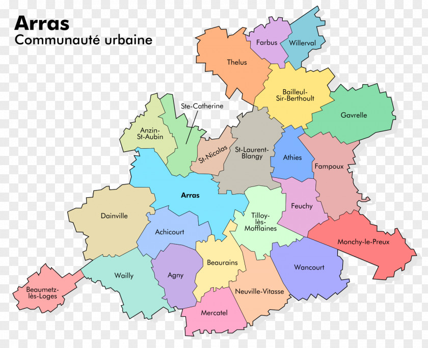 Map Communauté Urbaine D'Arras Lyon Metropolis PNG