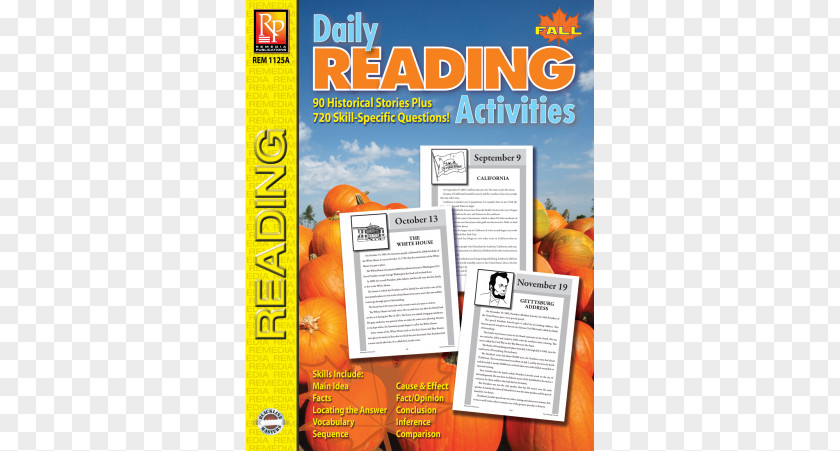 Daily Activities Reading Activities: Fall Book Comprehension Skill PNG