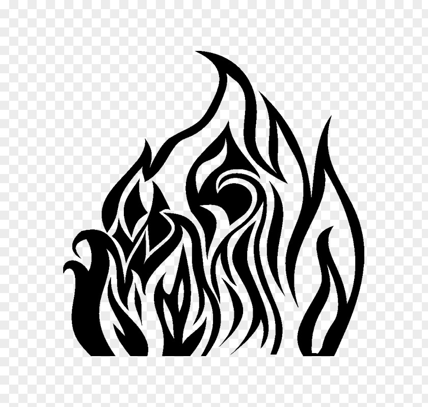 Flame Clip Art Black And White Image PNG