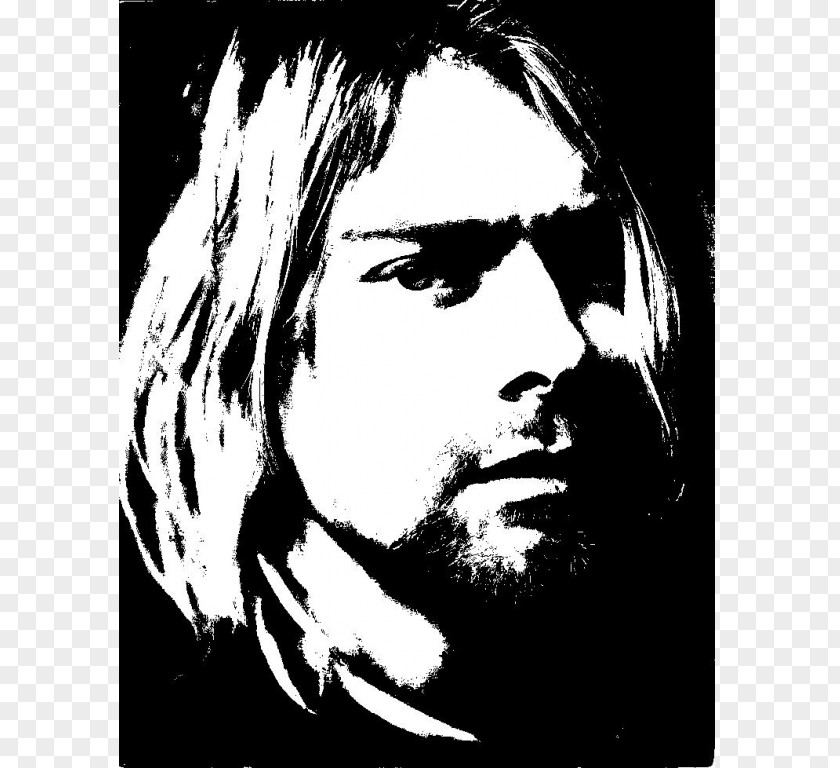 Kurt Cobain Nirvana The Vaselines Stencil Drawing PNG