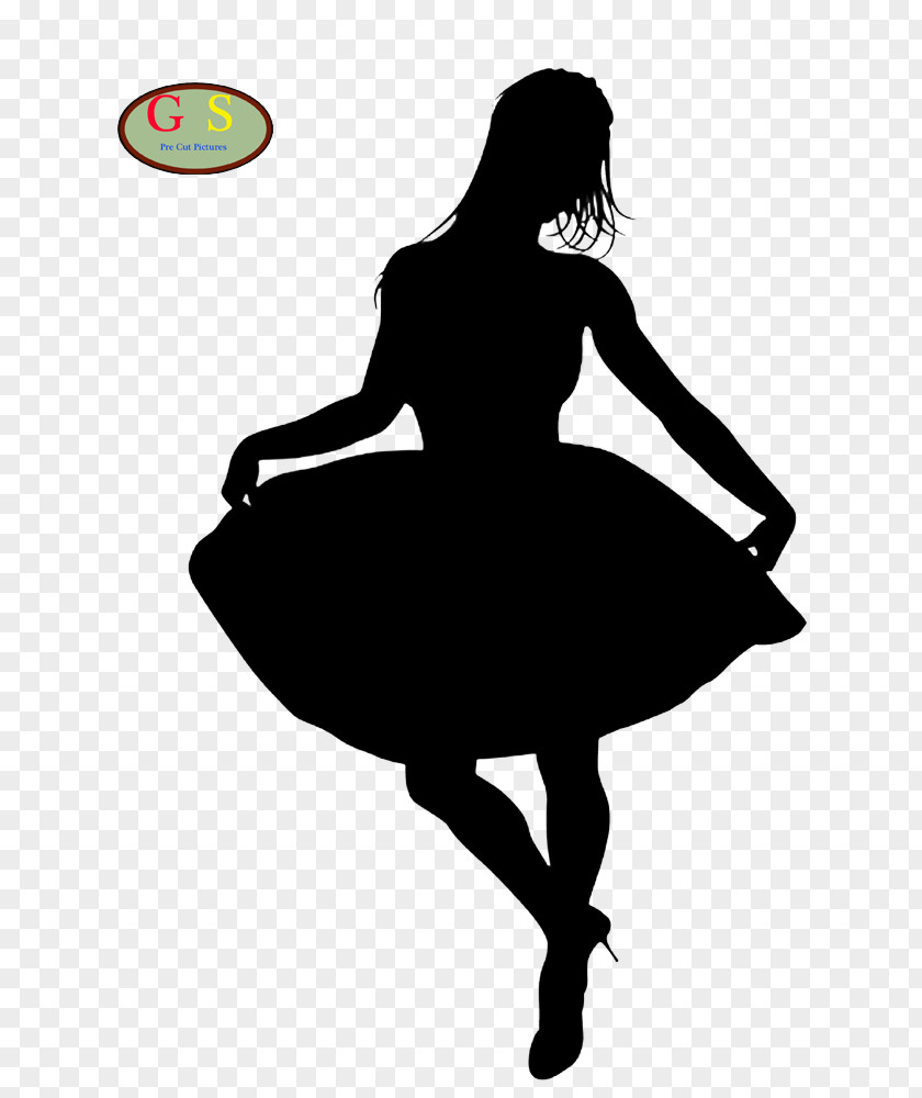 Silhouette Dance Stencil PNG