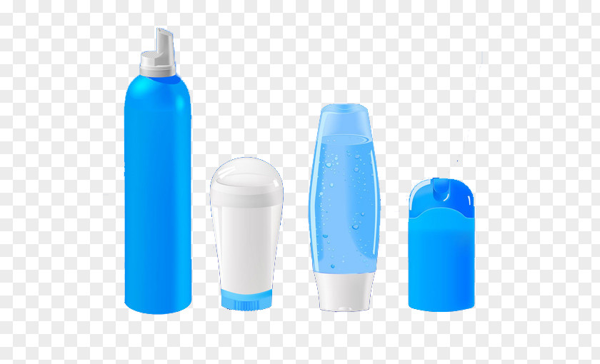 Blue Water Emulsion Cosmetic Milk Cosmetics Bottle Personal Care PNG