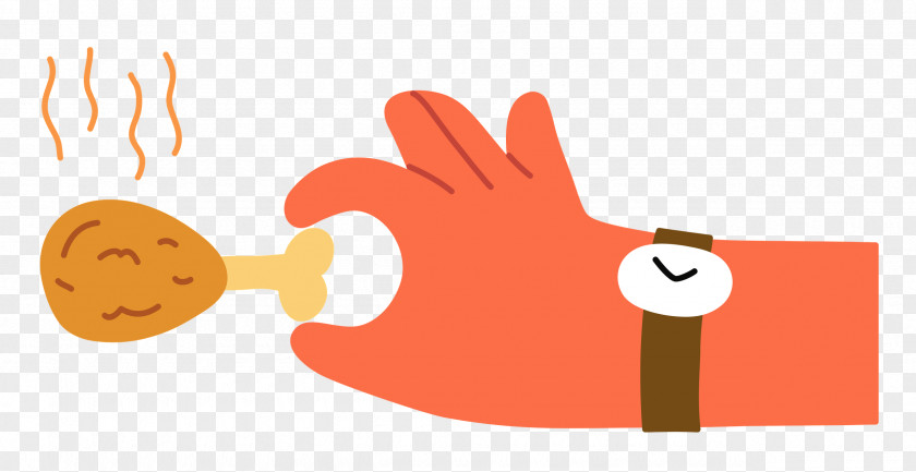 Hand Pinching Chicken PNG