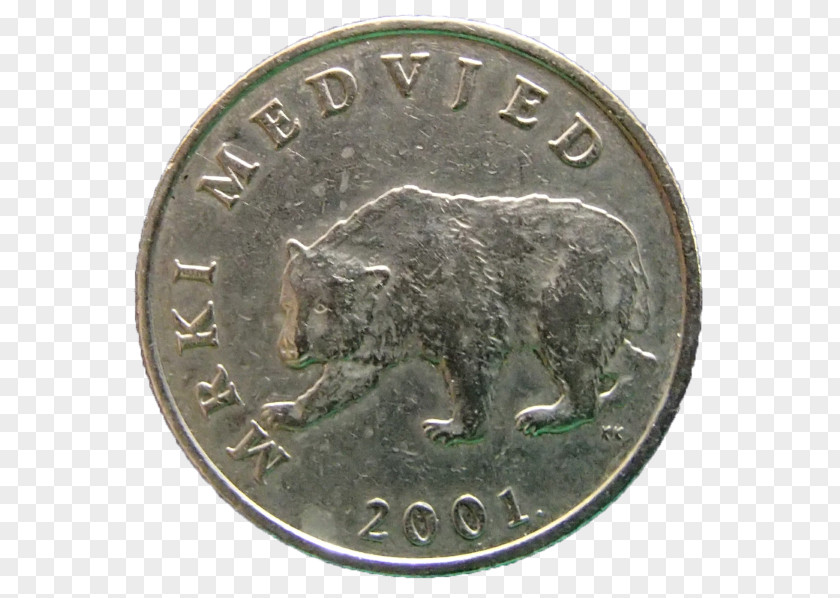 Kroatien Dime Nickel Fauna PNG