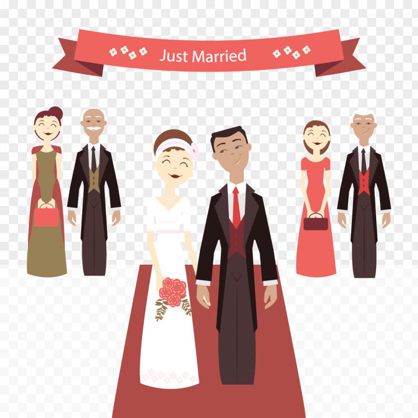 Vector Church Wedding Invitation Marriage Couple PNG