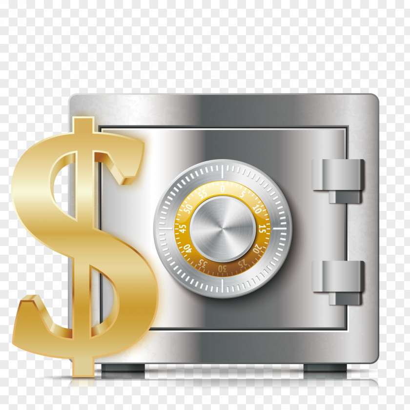 Vector Safety Deposit Box Bank Vault United States Dollar Coin PNG