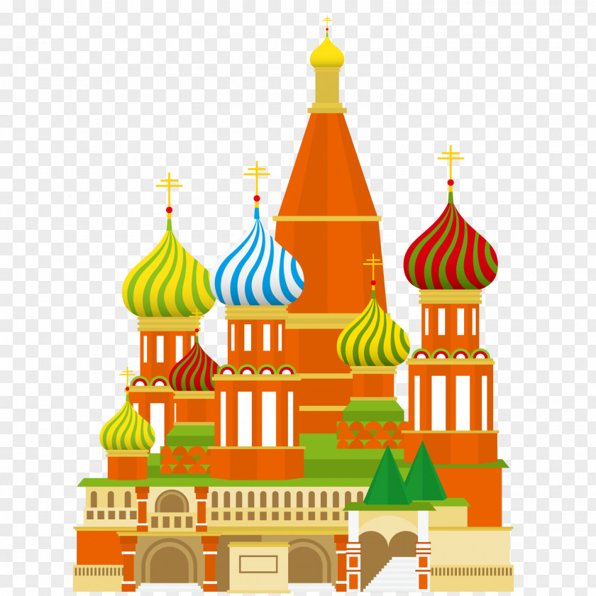 Mosque Cathedral Moscow Kremlin Red Square Spasskaya Tower Saint Basil's Rome PNG