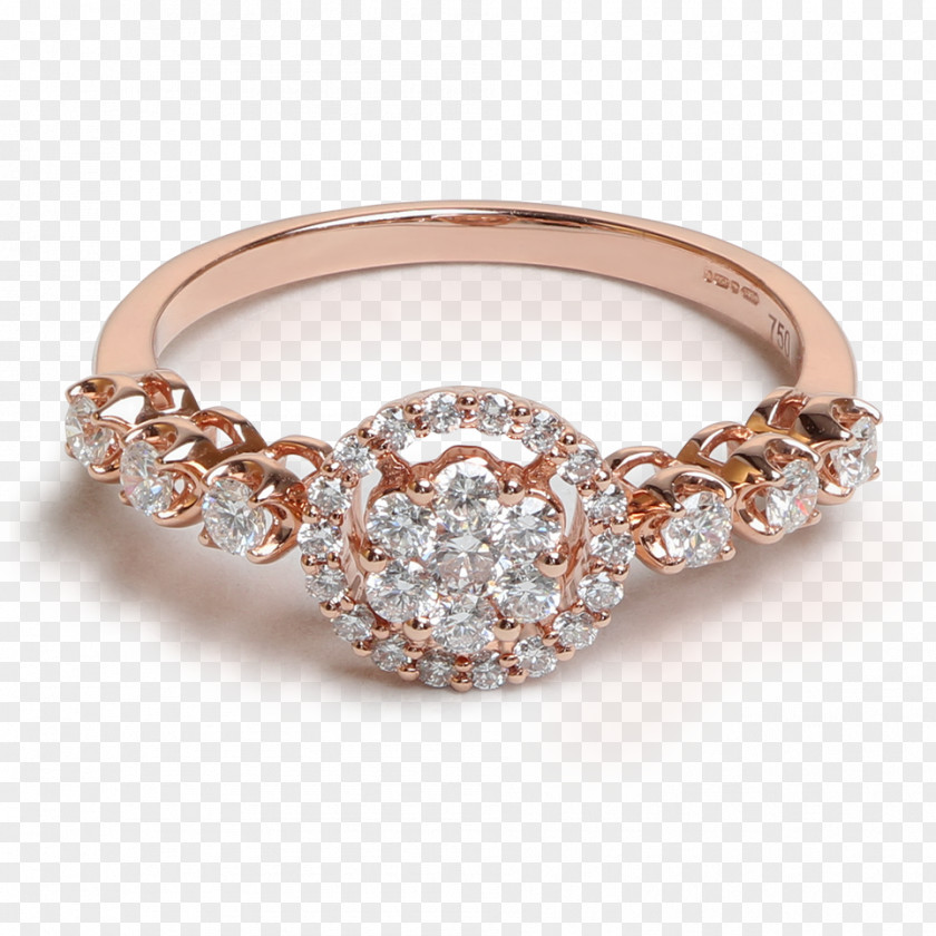 Rose Gold Rings Earring Jewellery Wedding Ring Diamond PNG